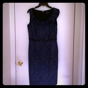 Tahari Navy Cocktail Sheath - Like New